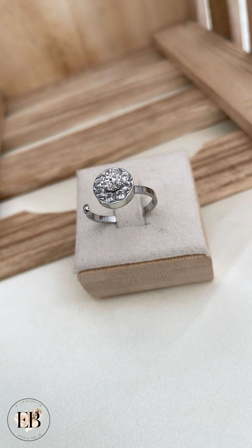 Bague réglable [ Argenté ]