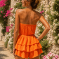 Combi short gaze de coton ÉLÉA [ Orange ] Eylim Boutique