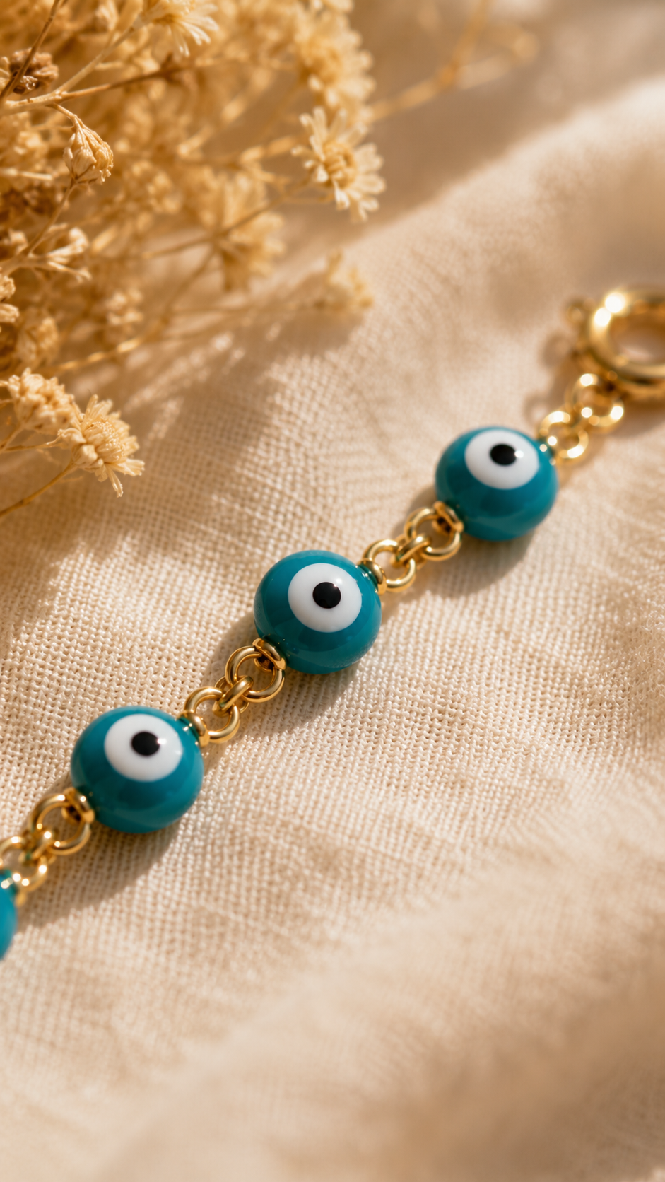 Bracelet acier inoxydable ŒIL [ Turquoise ] Eylim Boutique