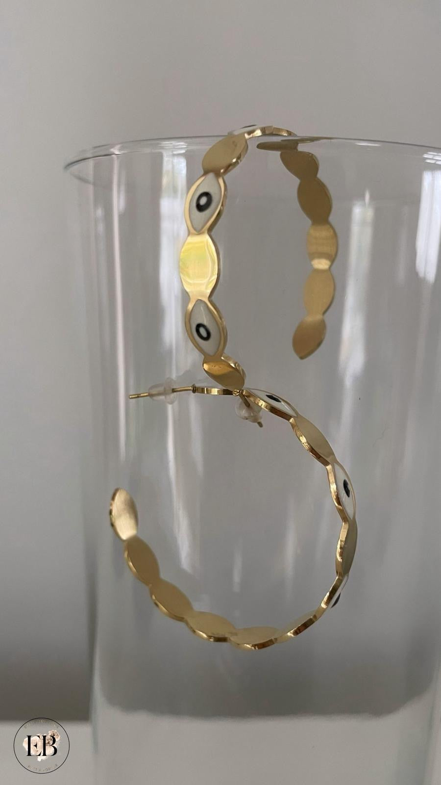Créoles ŒIL [ Doré ] Eylim Boutique