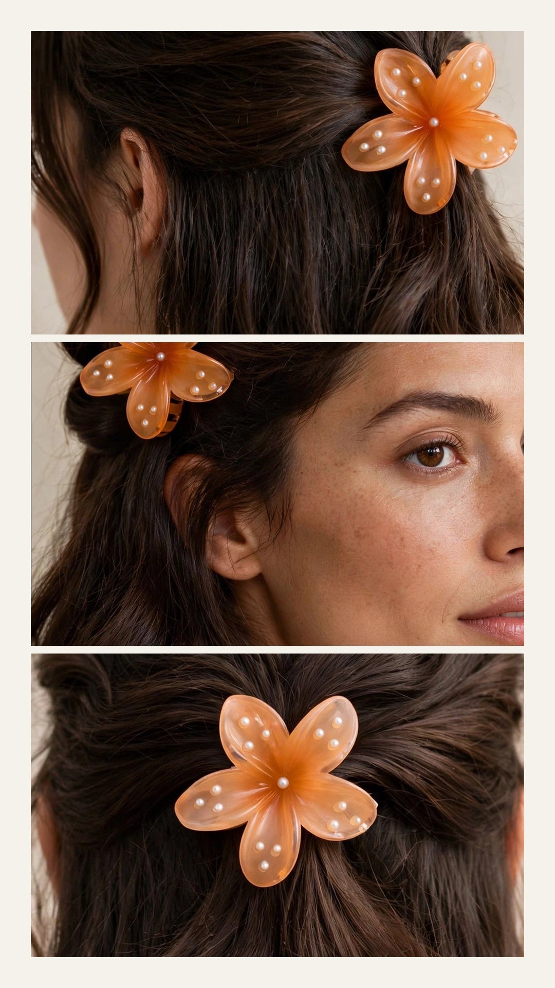 Pince à cheveux TAHITI à perles 🧡 Eylim Boutique