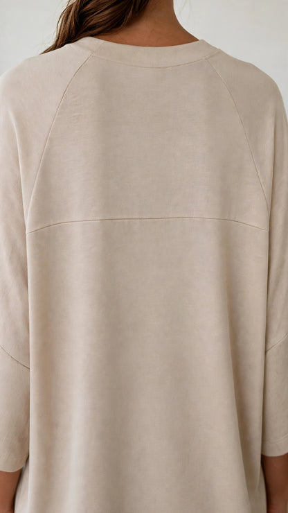 T-shirt large [ Beige ] Eylim Boutique