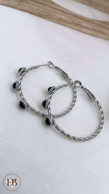 Boucles d’oreilles CRÉOLES [ Argenté ] - Eylim Boutique
