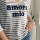 T-shirt AMORE MIO [ Bleu marine ]