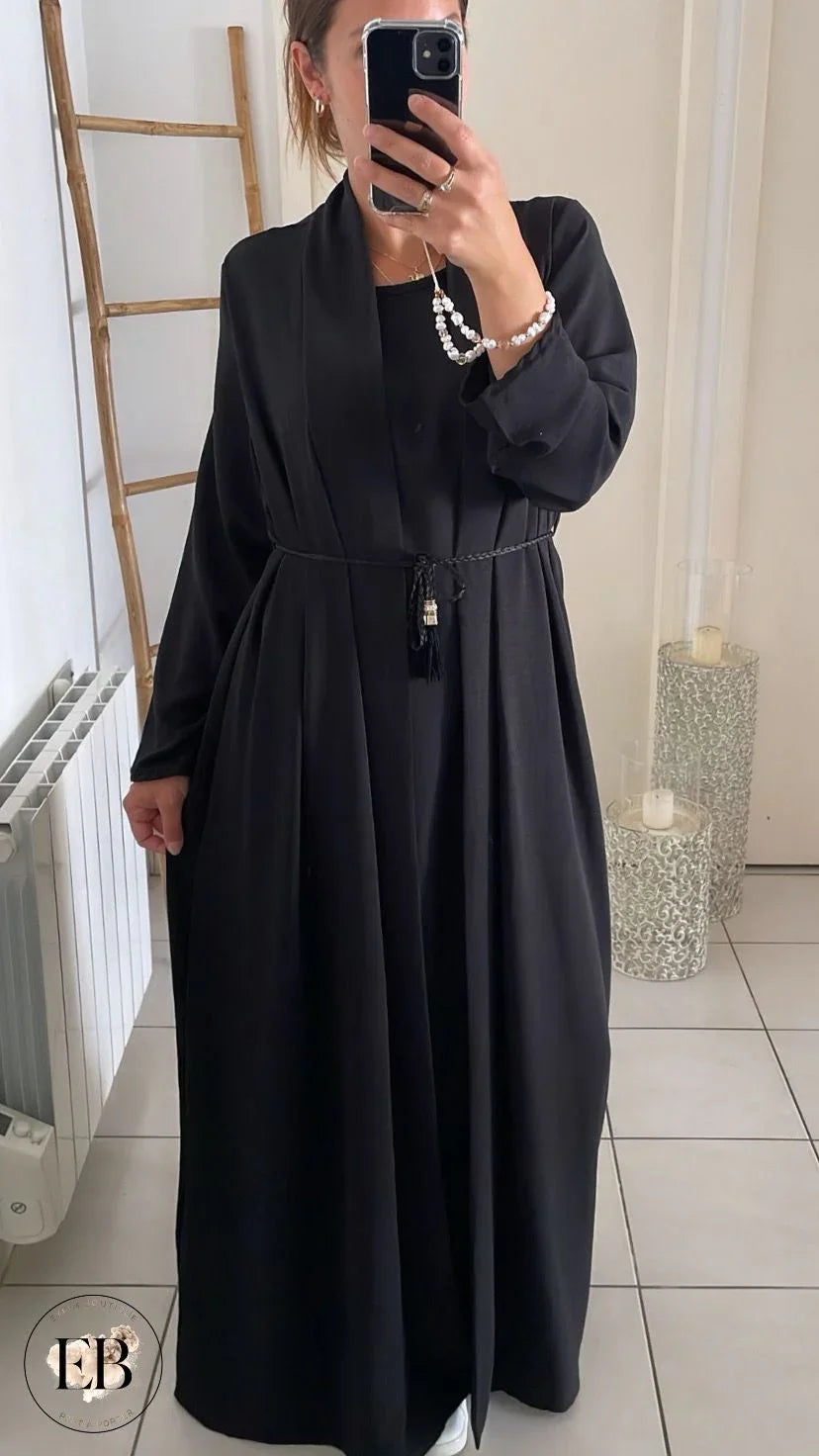 Abaya - Kimono NAYA [ Noir ] Eylim Boutique