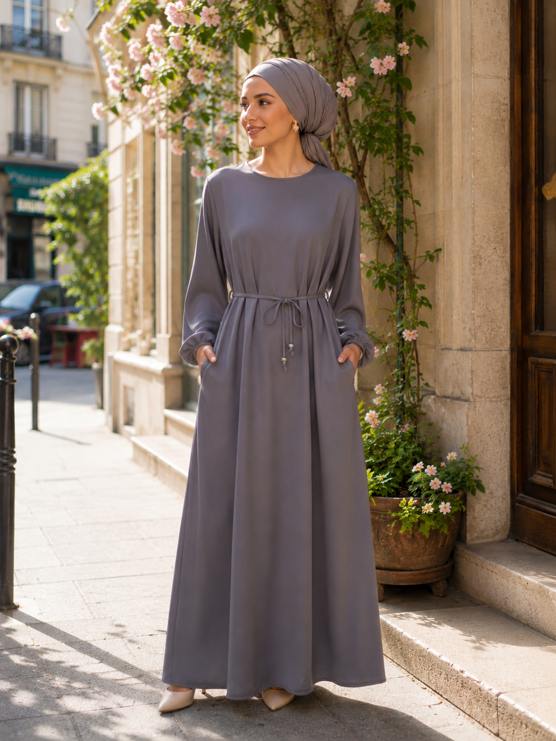 Abaya SAFA [ Gris ] Eylim Boutique