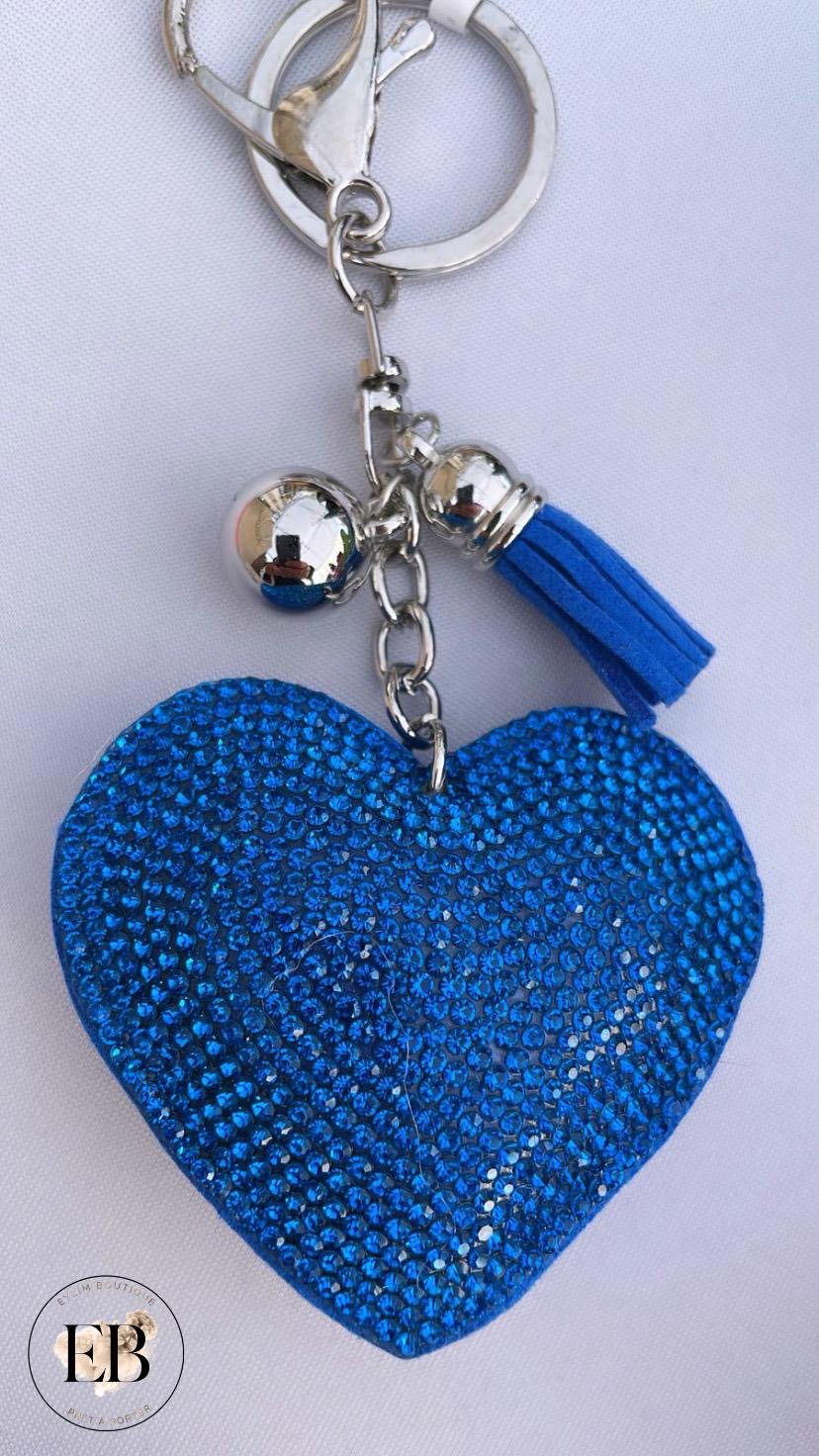 Porte clés CŒUR [ Bleu ]