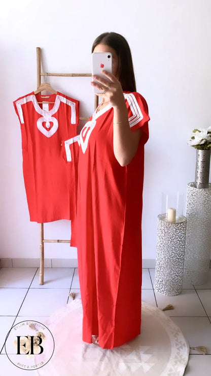 Robe INAYA « Enfant » [ Rouge ] Eylim Boutique