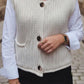 Gilet tricot sans manches [ Beige ] Eylim Boutique