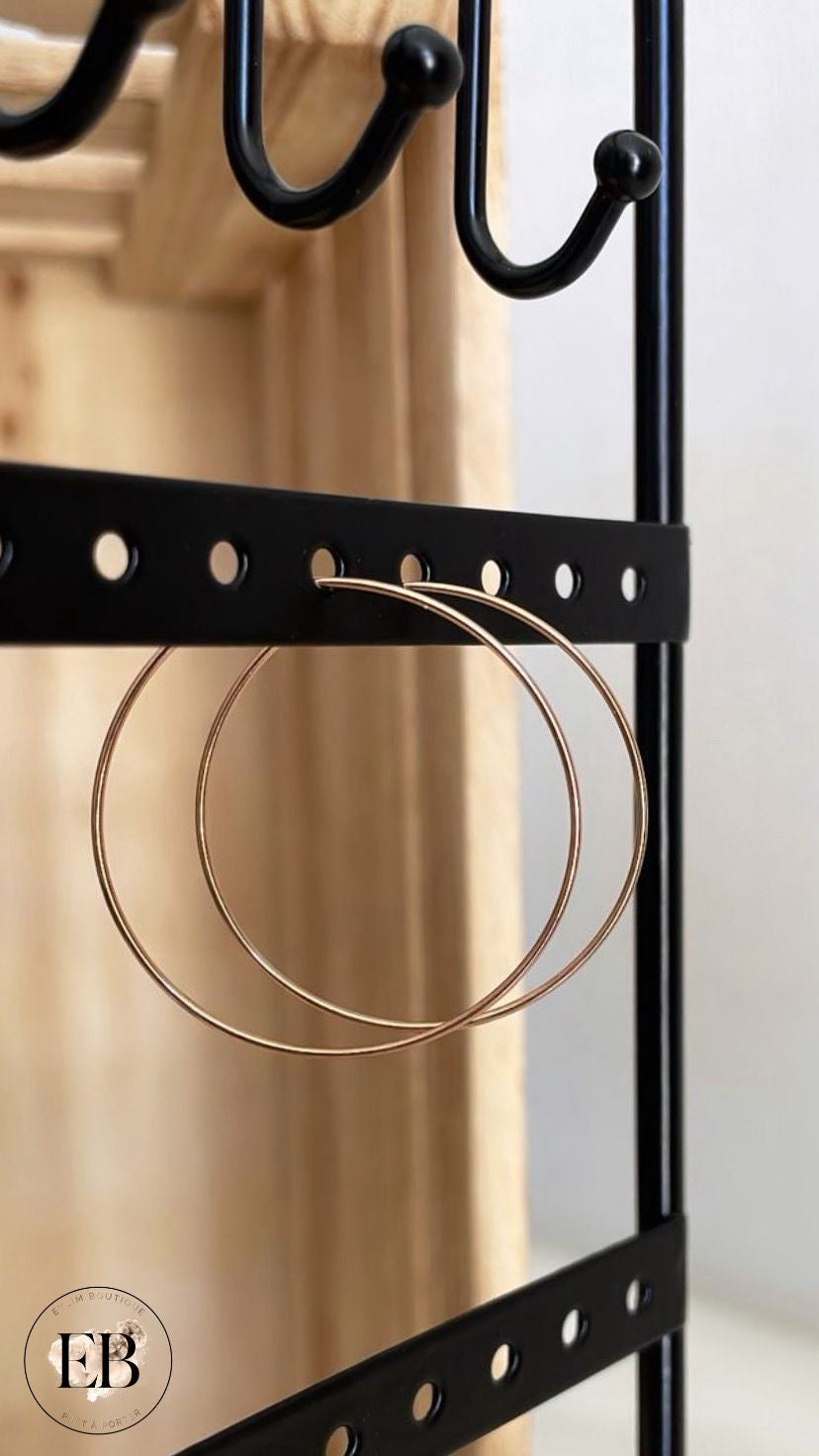 Boucles d’oreilles CRÉOLES [ Rose gold ]