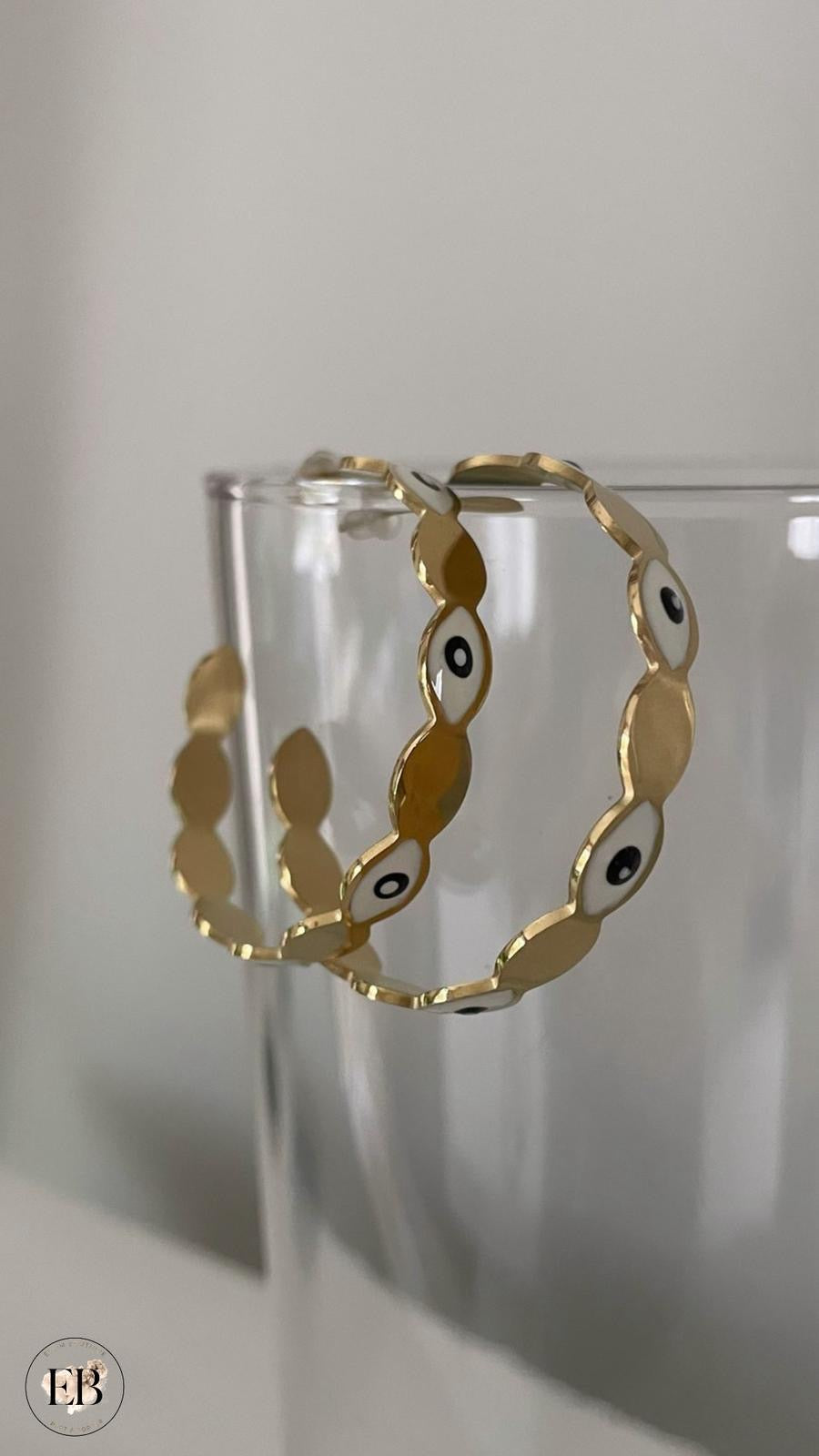 Créoles ŒIL [ Doré ] Eylim Boutique