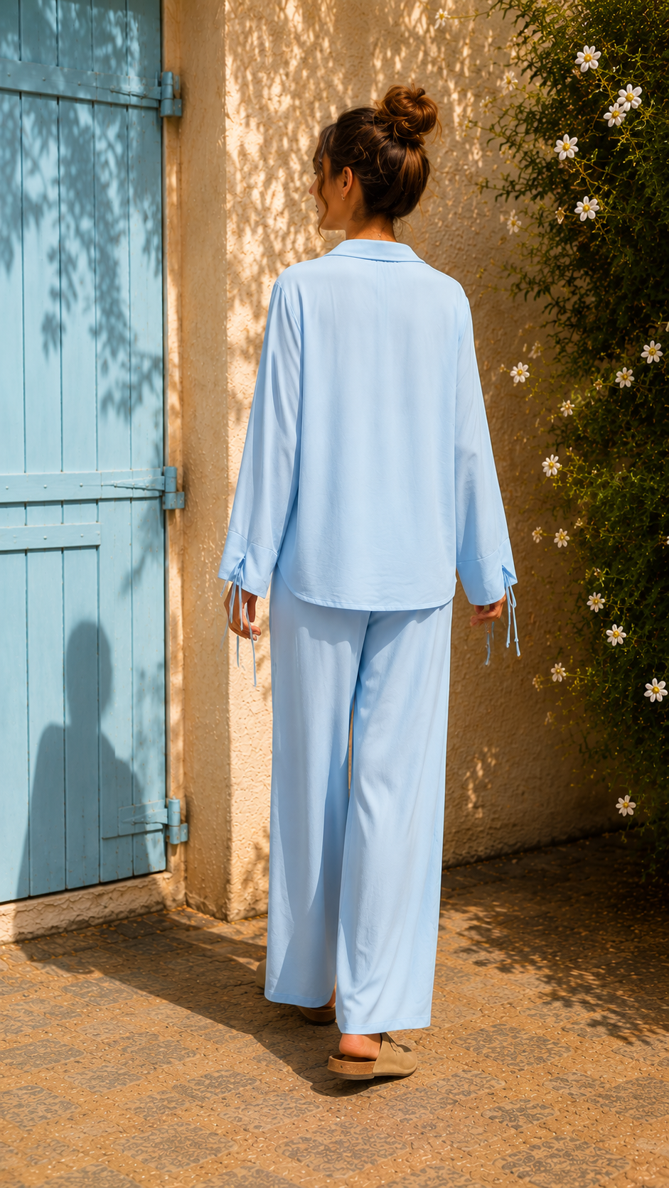 Chemisier CARMEN [ Bleu ciel ] Eylim Boutique