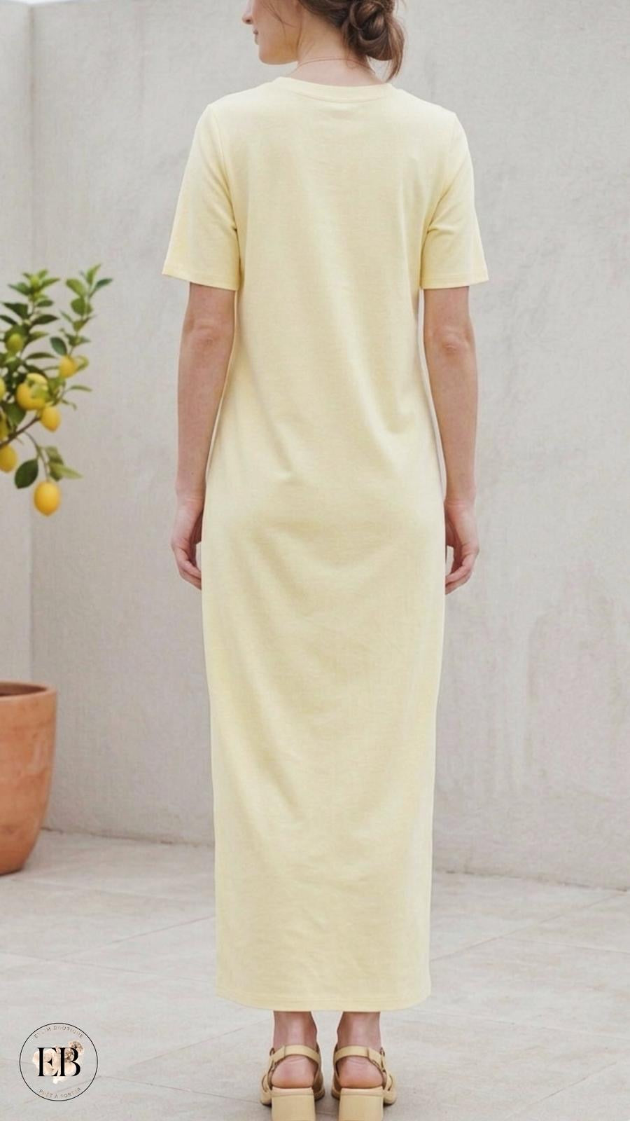 Robe LOUISE [ Jaune pâle ] Eylim Boutique