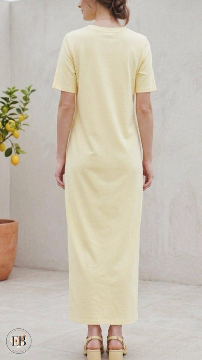 Robe LOUISE [ Jaune pâle ] Eylim Boutique