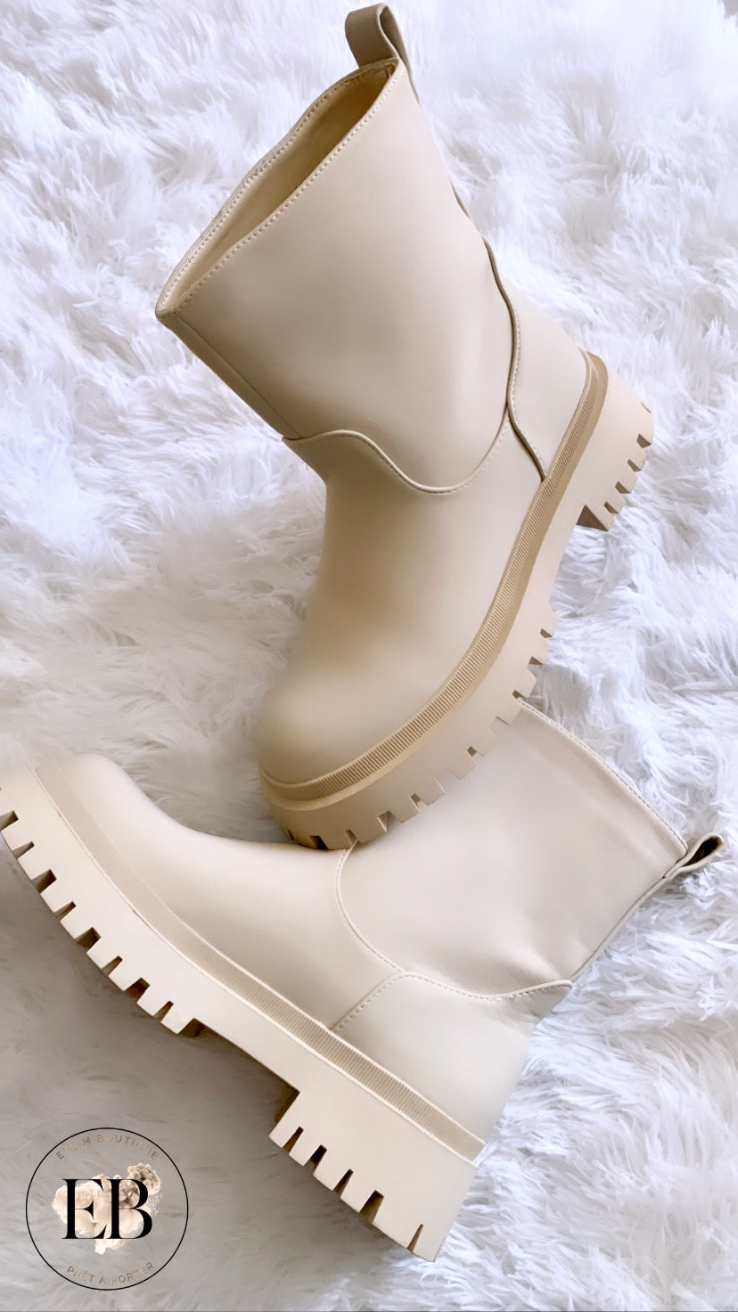 Bottines ALBINA [ Beige ]