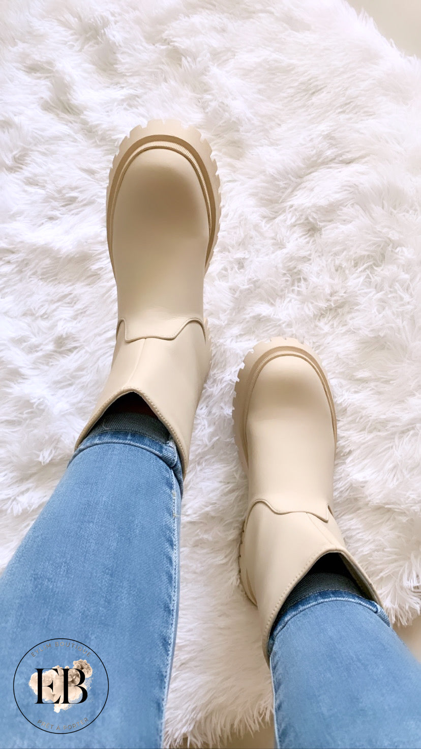 Bottines ALBINA [ Beige ]