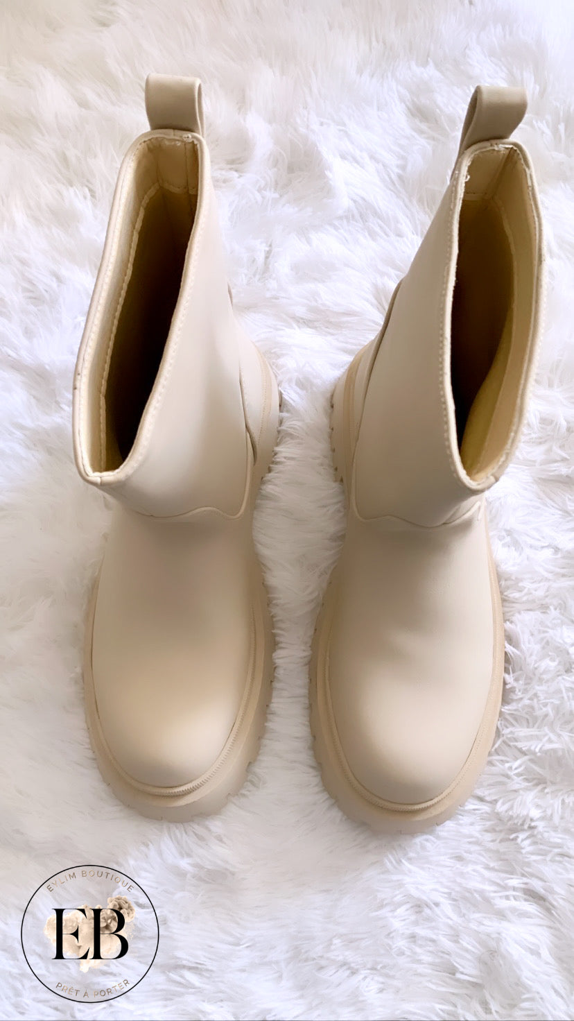 Bottines ALBINA [ Beige ]